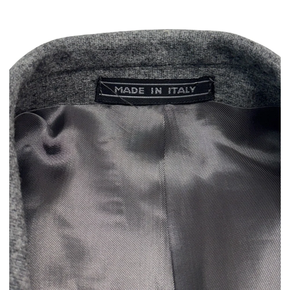vtg Ermenegildo Zegna Italy 46R 40x30 Heather Gray 2pc Pant Suit Light Flannel